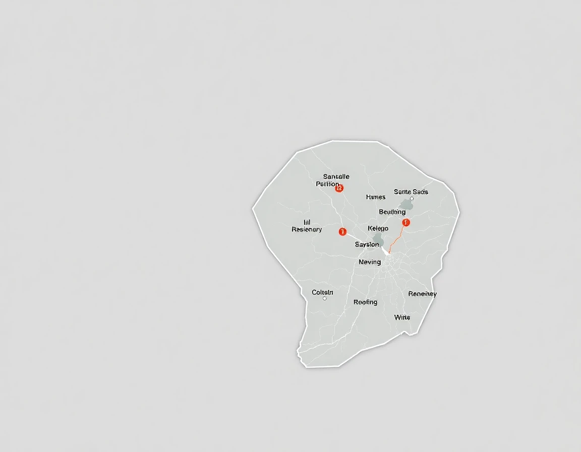 Roofing Service Areas Map